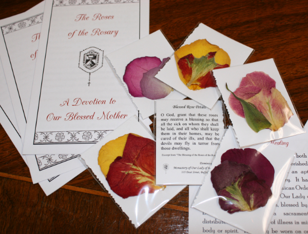 Blessed rose petals from the Dominican Nuns in Buffalo